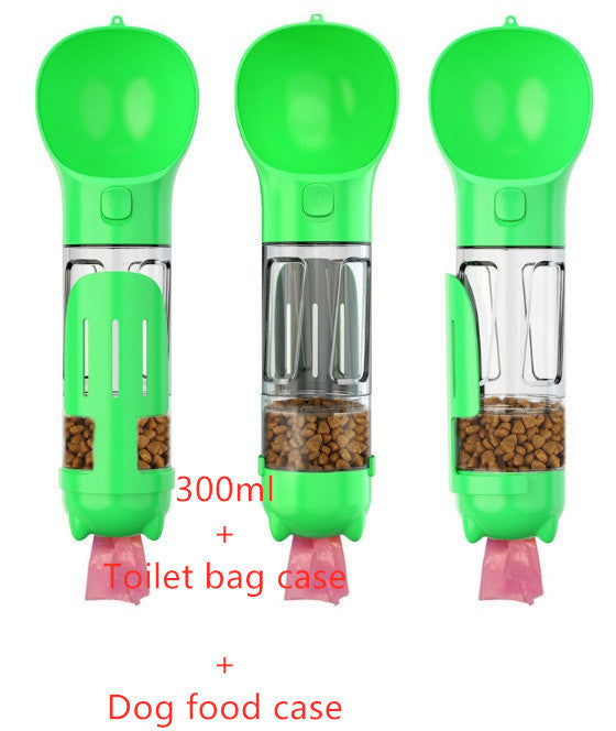 “2-in-1 Dog Travel Water & Food Bottle – Portable Pet Feeder for Walks