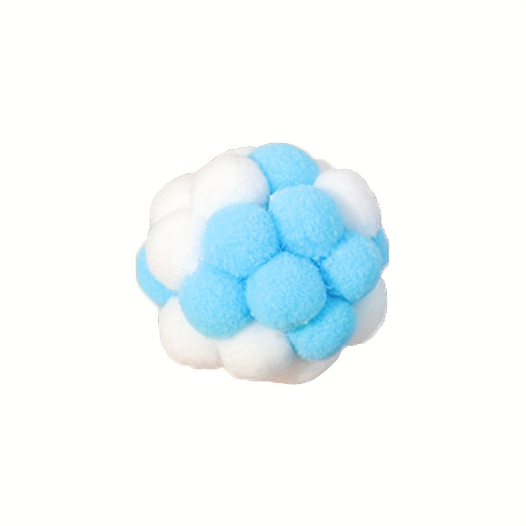 EURO VIBE Cat Pom Pom Ball Toys – Soft Interactive Play Balls UK