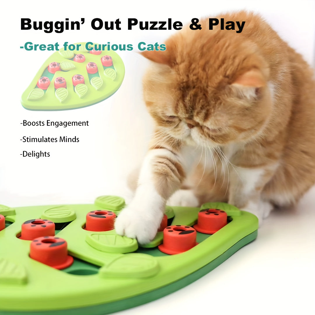 EURO VIBE Cat Puzzle Feeder Toy | Interactive Treat Game