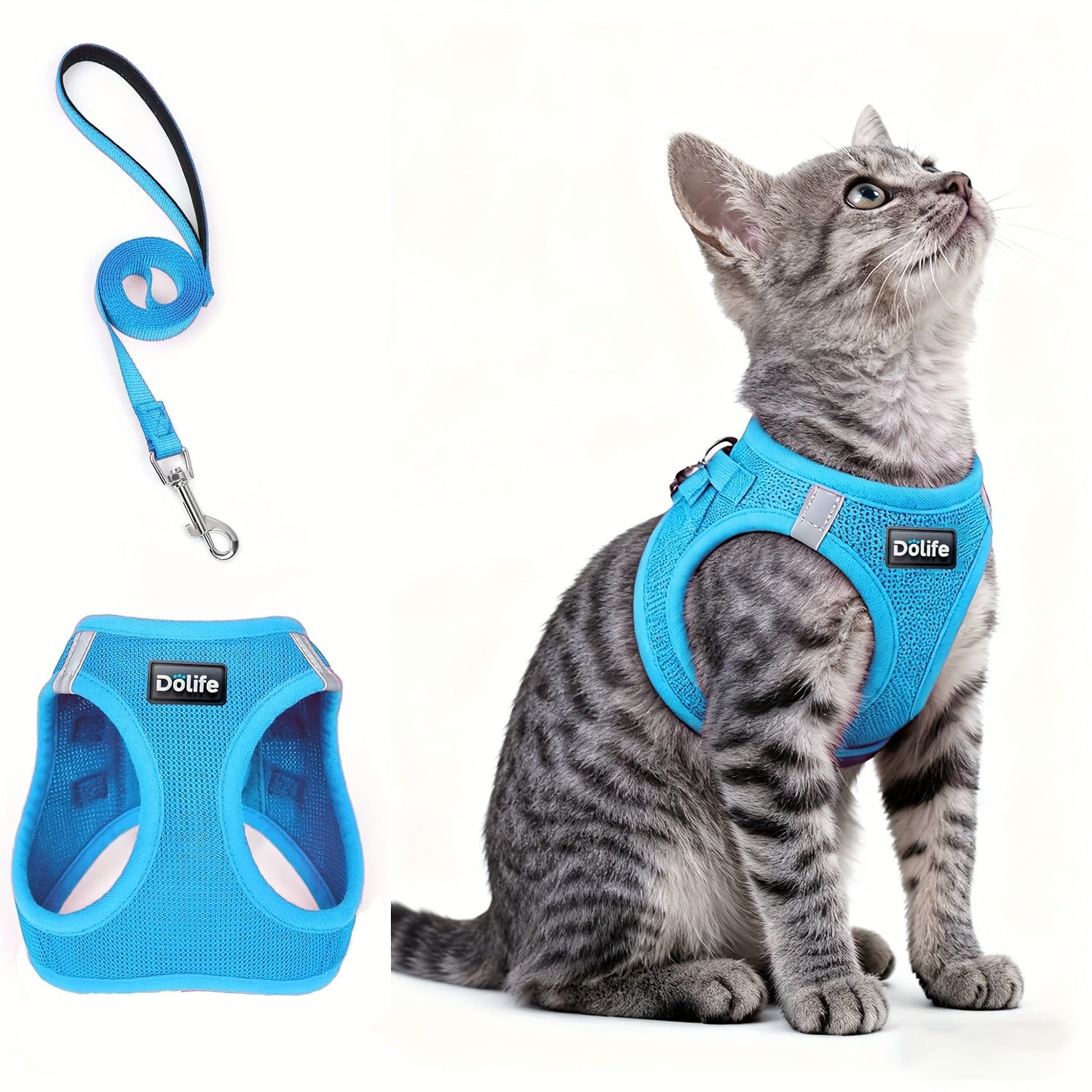EURO VIBE Cat Harness & Leash – Escape Proof Walking Set UK