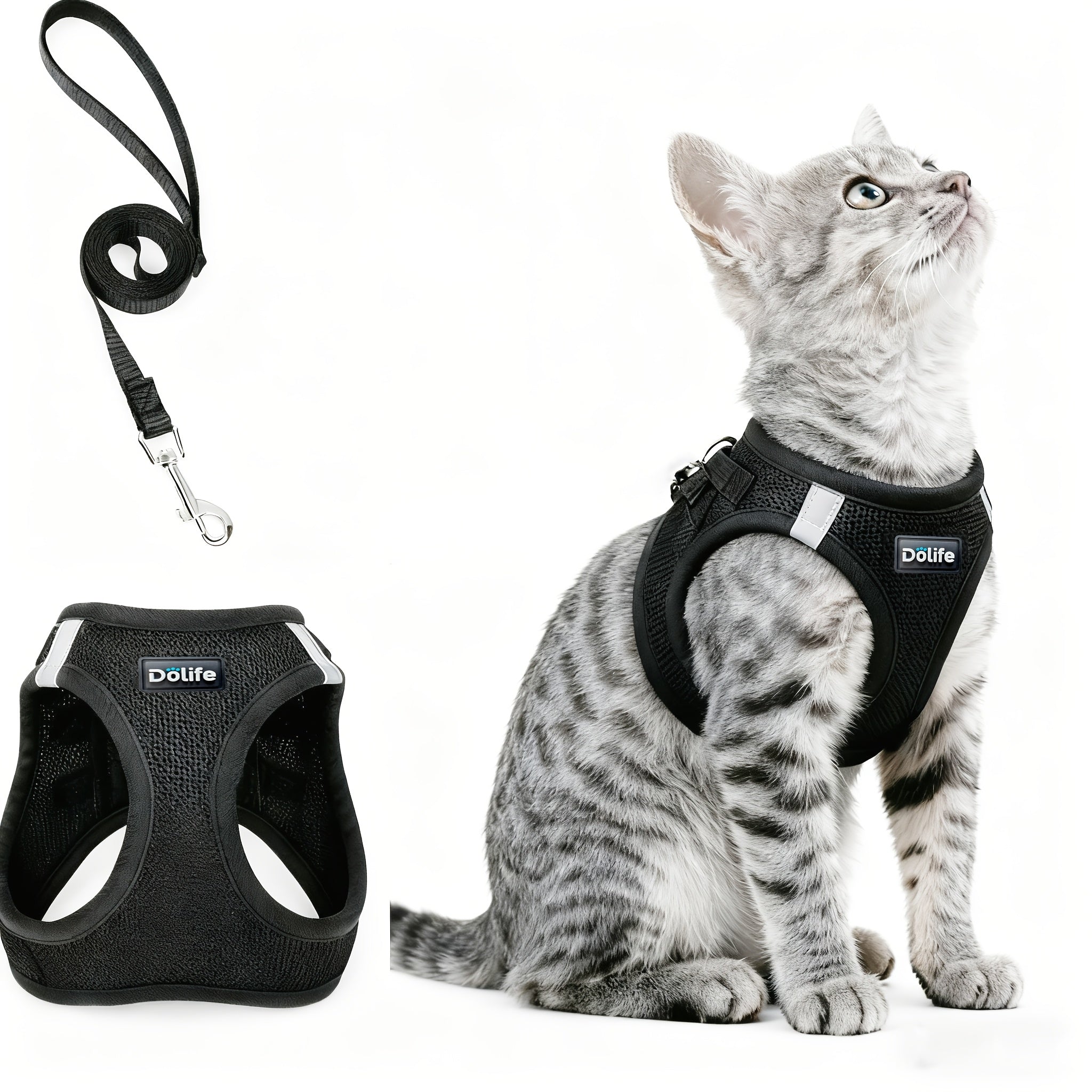 EURO VIBE Cat Harness & Leash – Escape Proof Walking Set UK