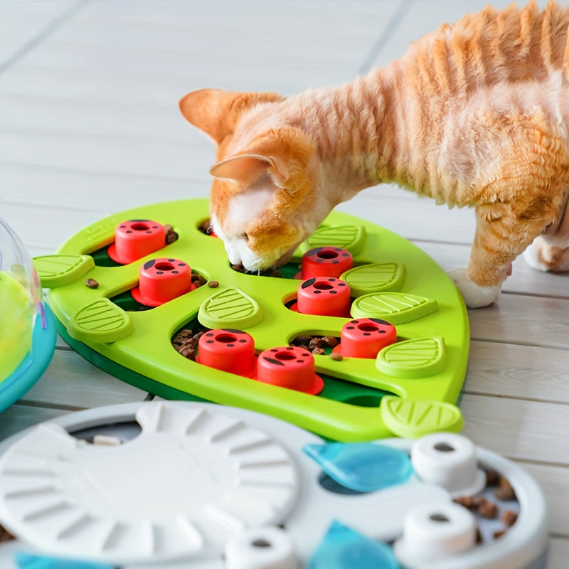 EURO VIBE Cat Puzzle Feeder Toy | Interactive Treat Game