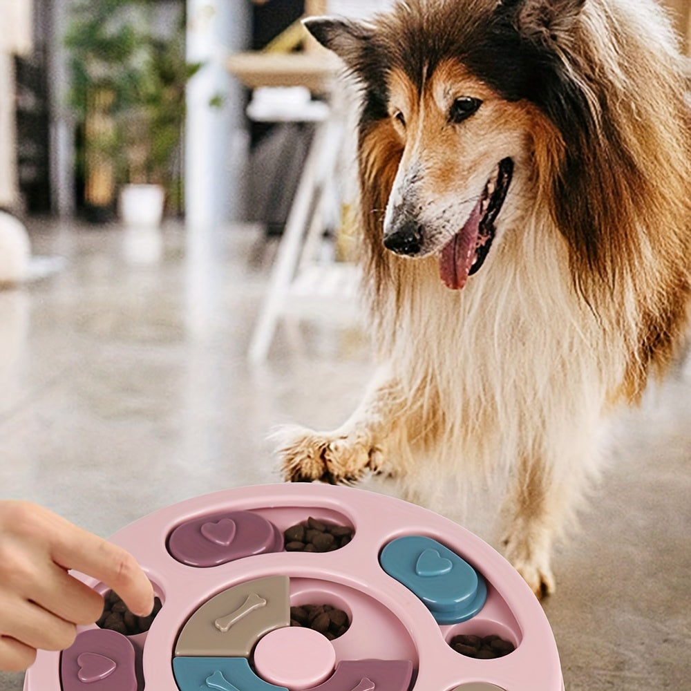 EURO VIBE Interactive Dog Puzzle Feeder | Slow Feeding Toy