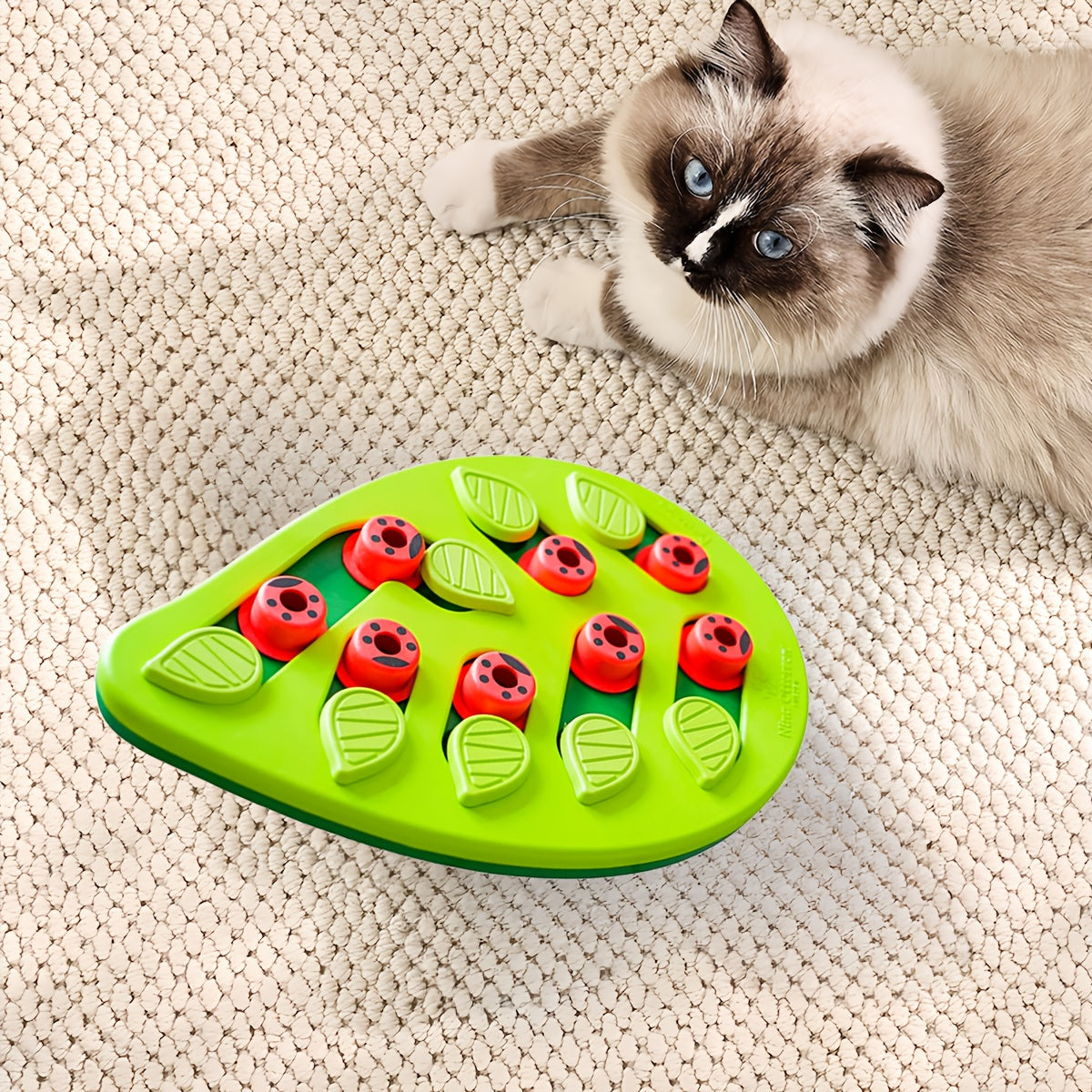 EURO VIBE Cat Puzzle Feeder Toy | Interactive Treat Game