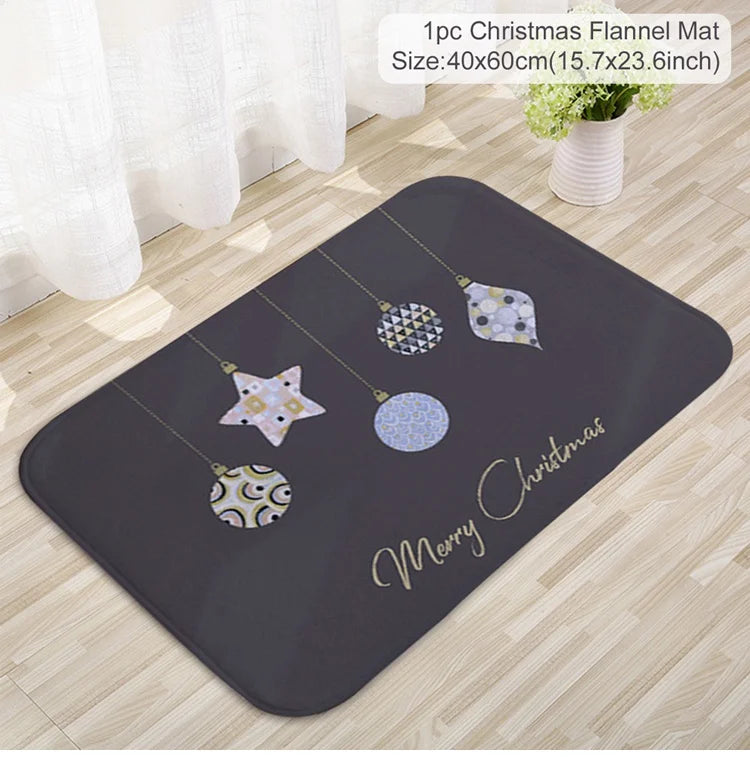 EURO VIBE Merry Christmas Decorative Floor Mat – Festive Holiday Rug