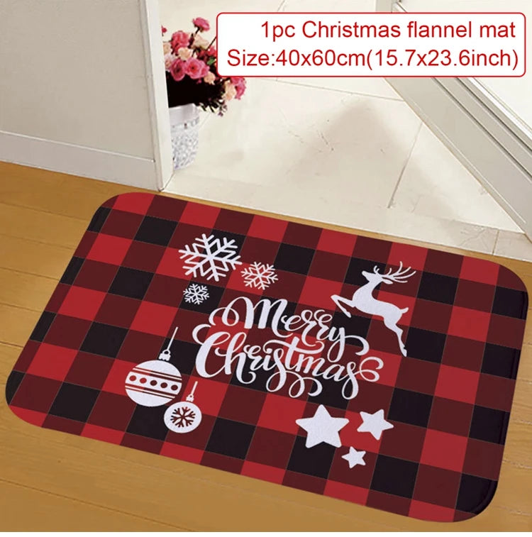 EURO VIBE Merry Christmas Decorative Floor Mat – Festive Holiday Rug