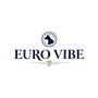 Euro Vibe official logo with elegant dog symbol for a high-quality UK pet brand
