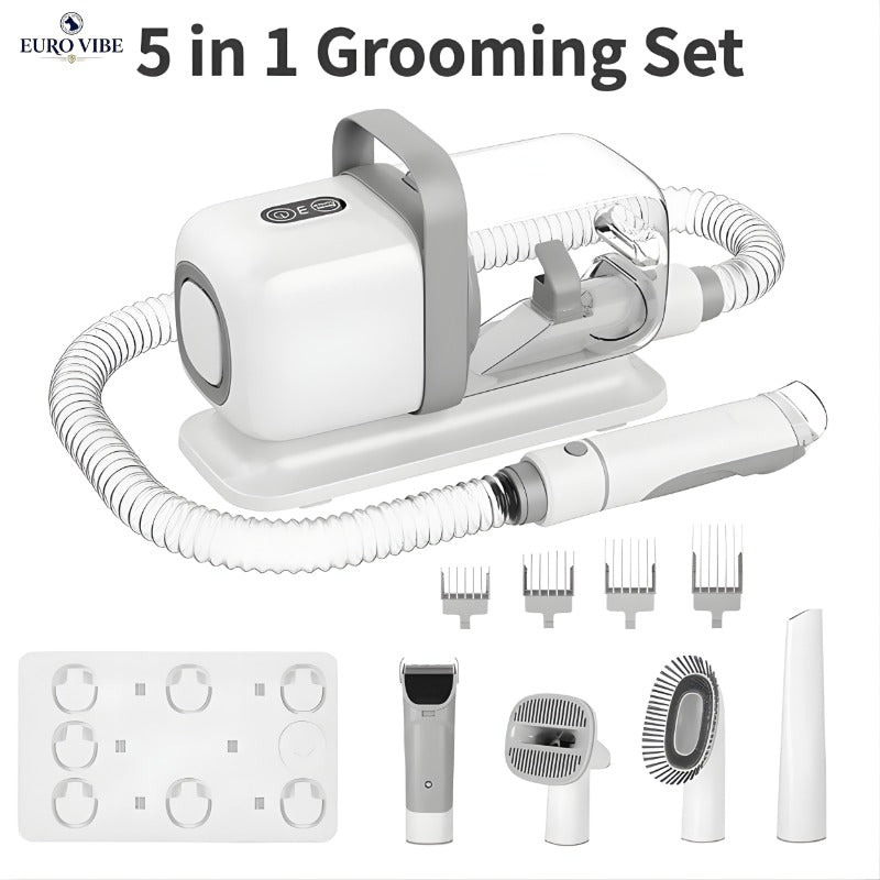 EURO VIBE Pet Grooming Vacuum Kit for Dogs & Cats UK