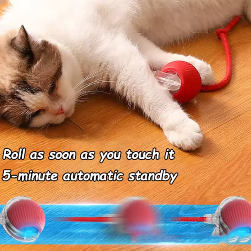 “Smart Interactive Cat Ball – Durable USB-Rechargeable Obstacle-Avoidance Toy”