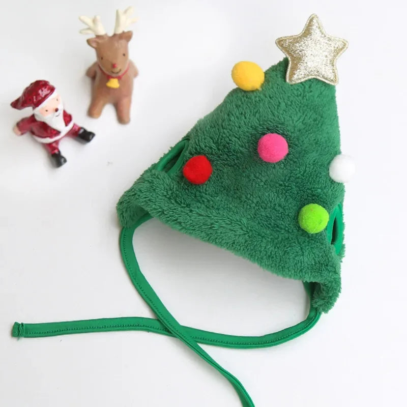 Cute Christmas Pet Costume Set | Festive Dog Hats & Bibs for Holiday Fun