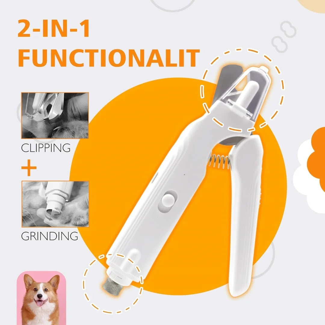 “LED Pet Nail Clipper – Safe Nail Trimmer with Guard for Dogs & Cats”