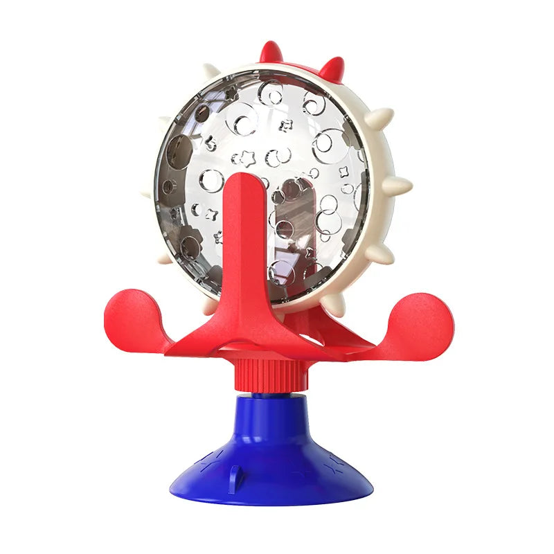 EURO VIBE Spinning Cat Treat Dispenser Toy | Interactive Feeder