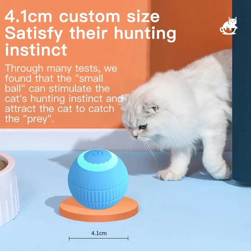 “Automatic Teasing Cat Ball Toy – Interactive Smart Rolling Pet Toy USA”