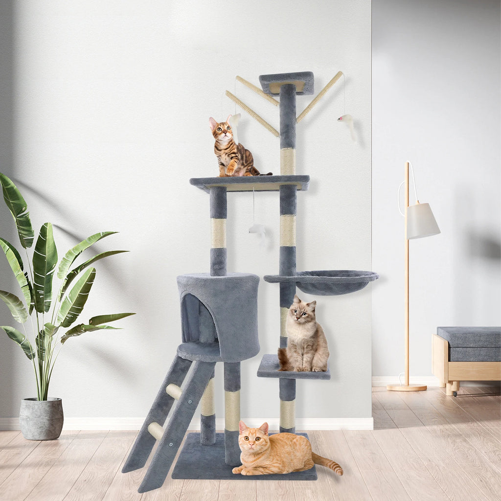 “Luxury Large Cat Tree Tower with Hideout & Scratching Posts