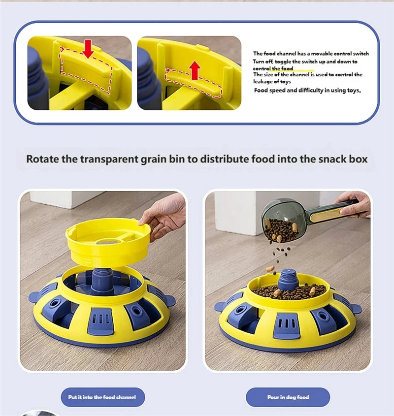 EURO VIBE Interactive Dog Puzzle Feeder – Brain Training Toy