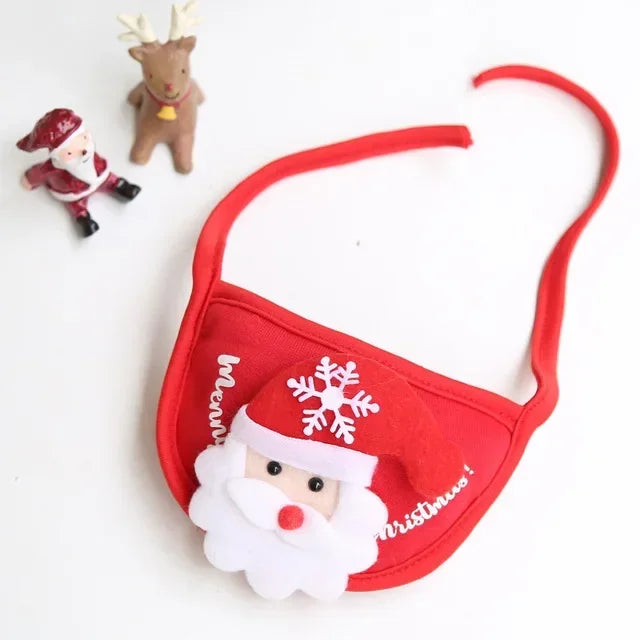 Cute Christmas Pet Costume Set | Festive Dog Hats & Bibs for Holiday Fun