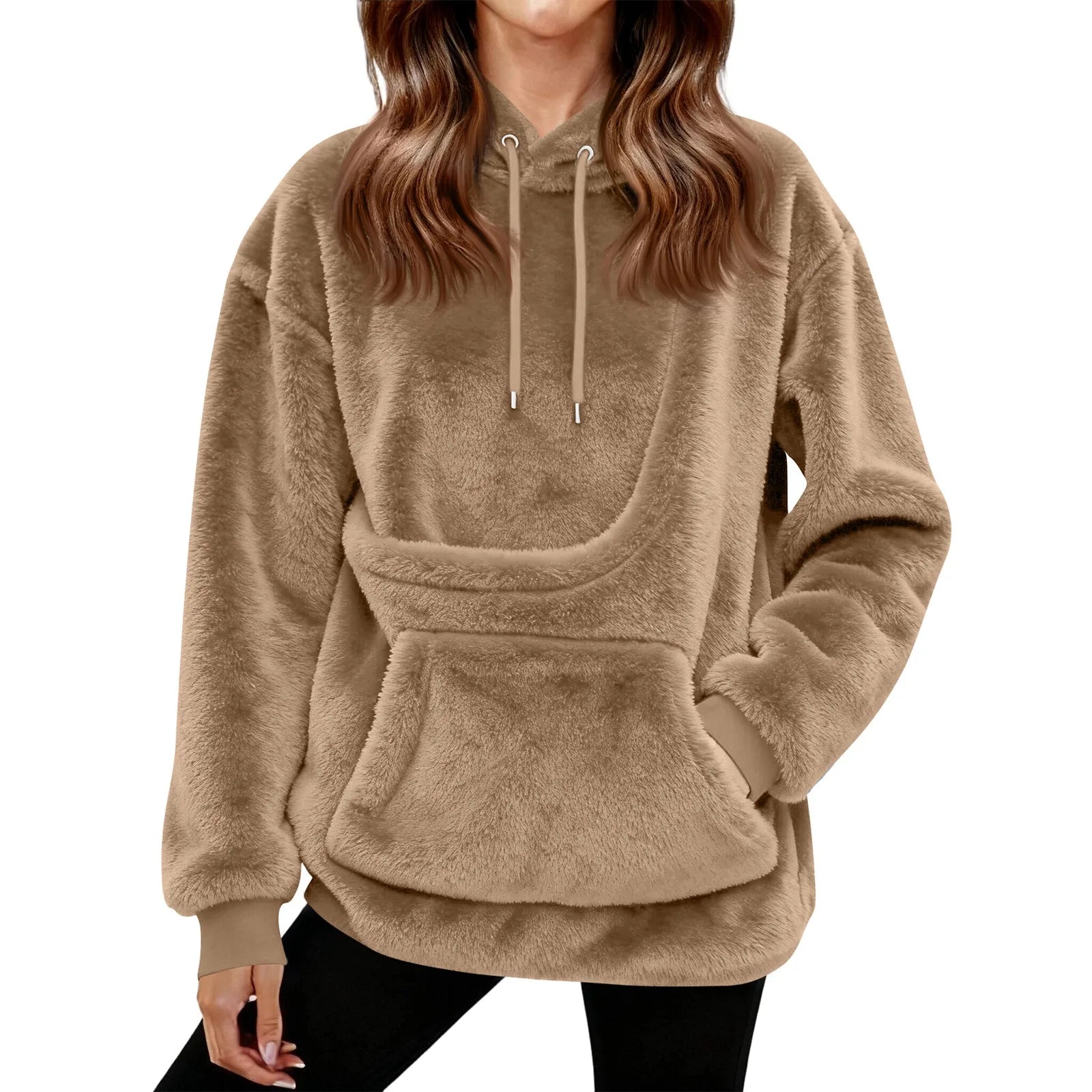 Women’s Fleece Hoodie | Casual Long Sleeve Hooded Top for Autumn Winter