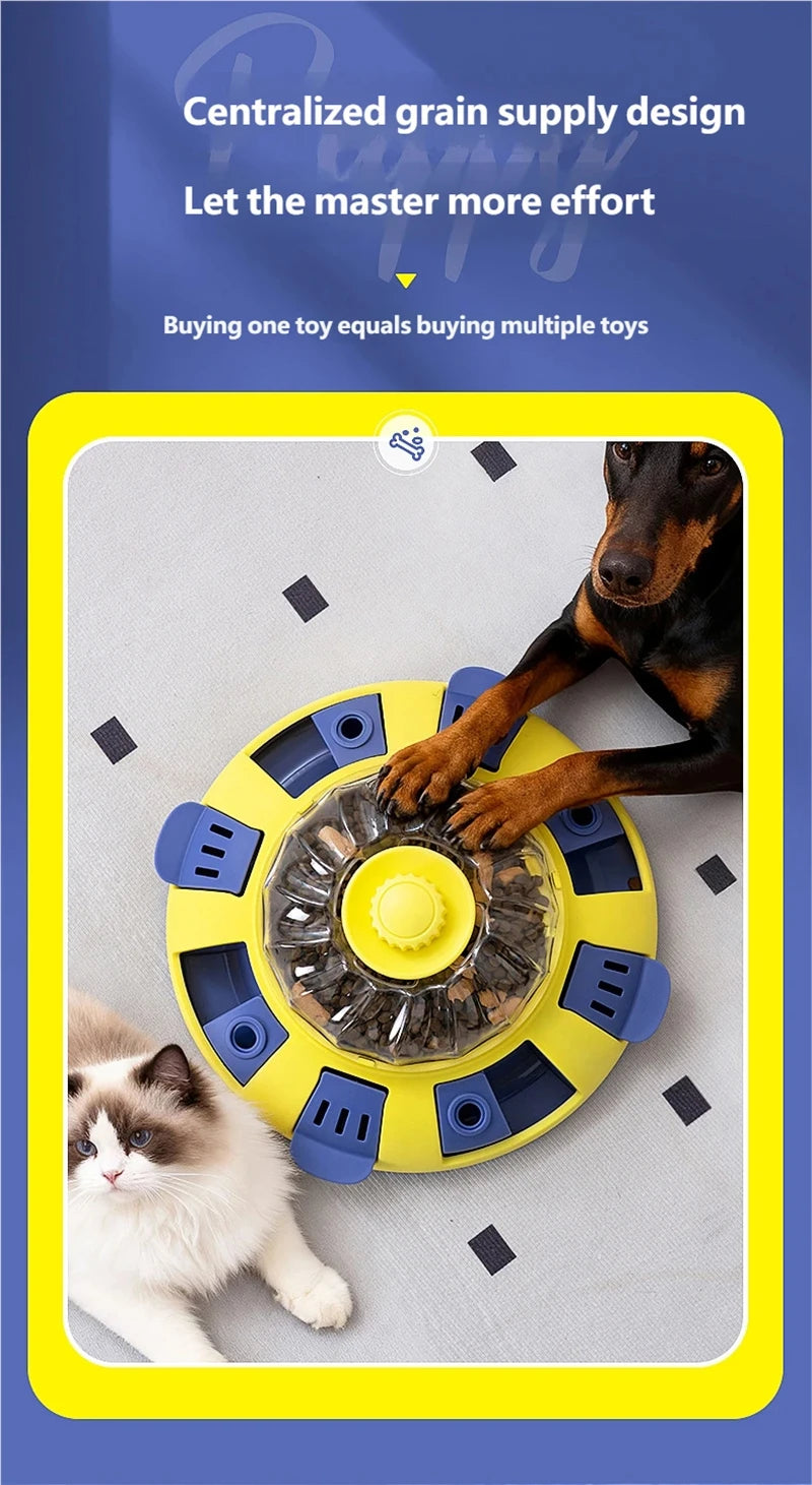 EURO VIBE Interactive Dog Puzzle Feeder – Brain Training Toy