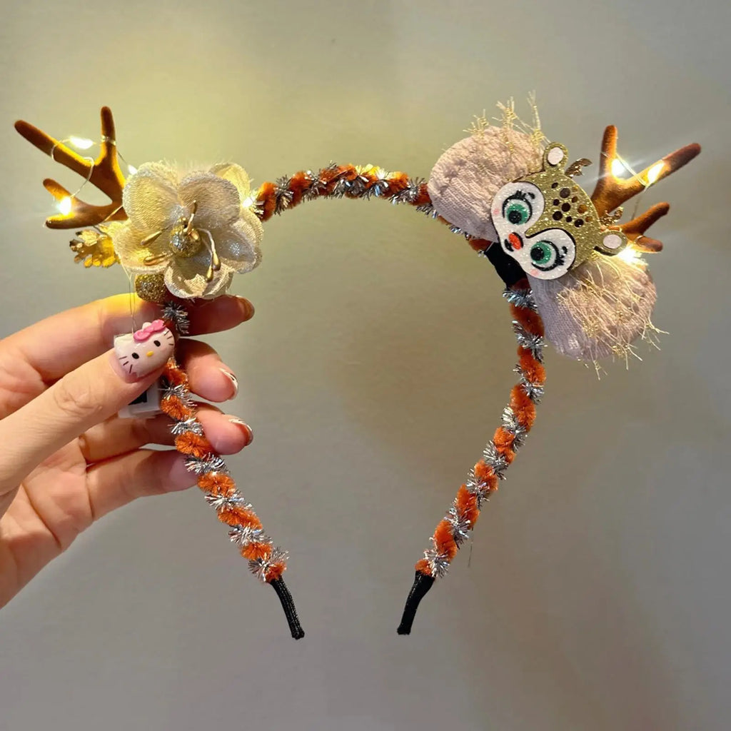Christmas Reindeer Headband | Festive Holiday Hair Accessory – EURO VIBE