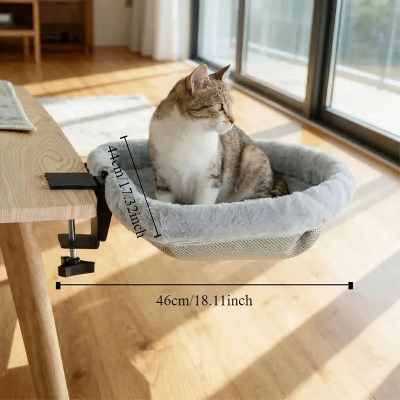 EURO VIBE Desk Mounted Cat Hammock | Space Saving Pet Bed
