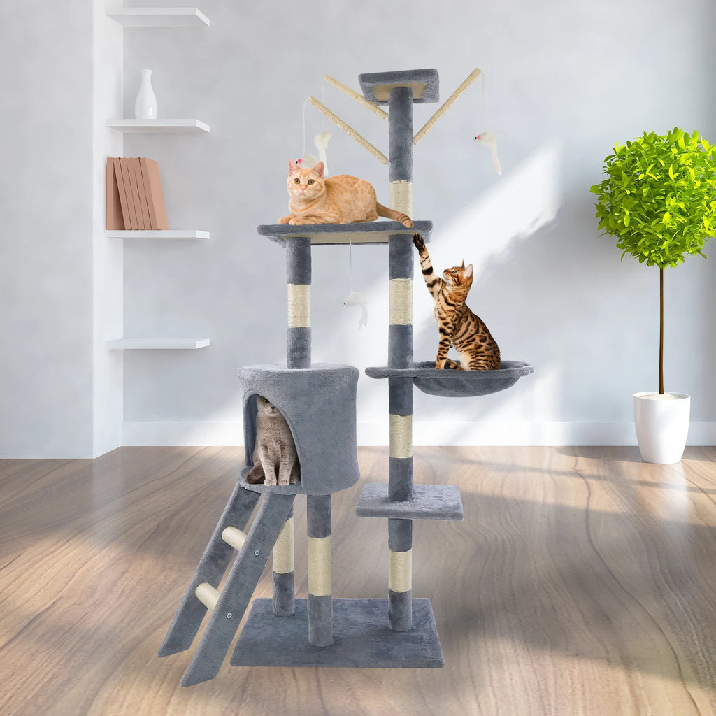 “Luxury Large Cat Tree Tower with Hideout & Scratching Posts