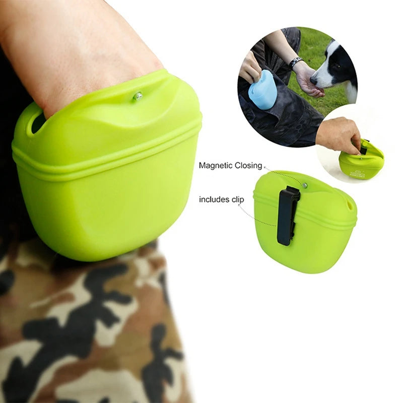 EURO VIBE Magnetic Pet Treat Pouch | Clip-On Dog Training Bag