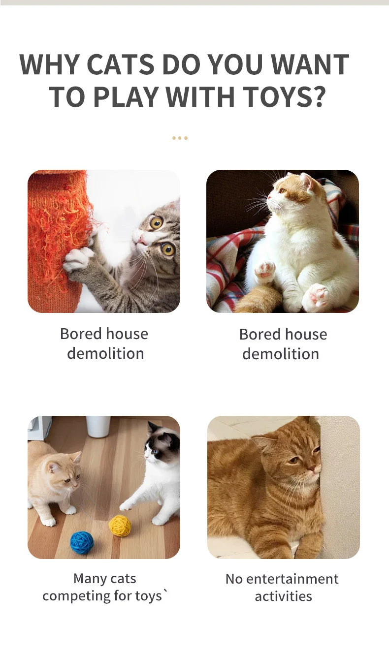 Smart Cat Toy Wall Mounted Mouse Chaser Interactive Pet Toy UK