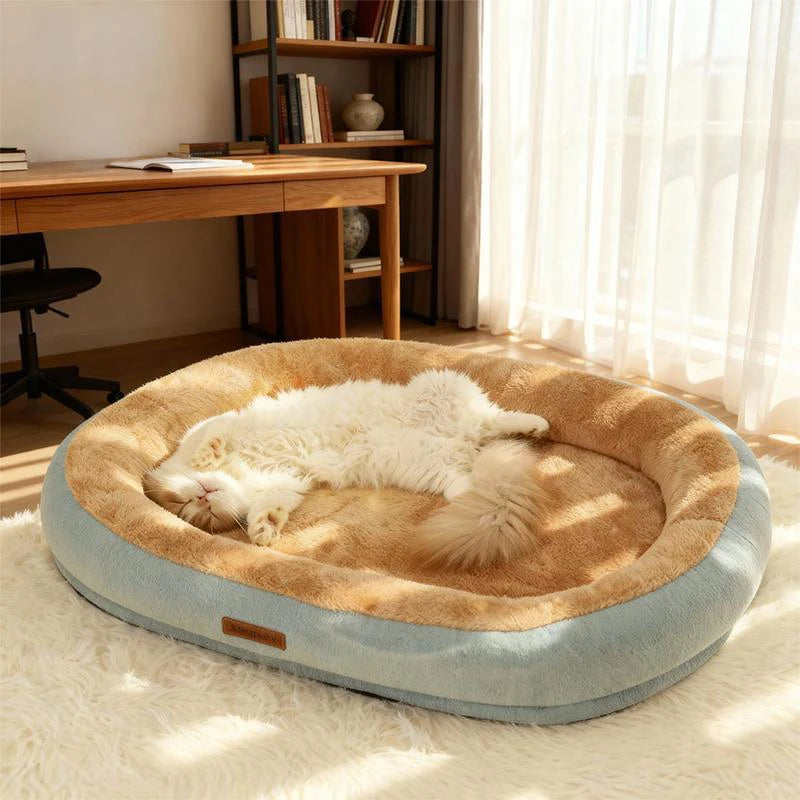 EURO VIBE Luxury Pet Bed – Soft Warm Cat & Dog Sleeping Cushion UK
