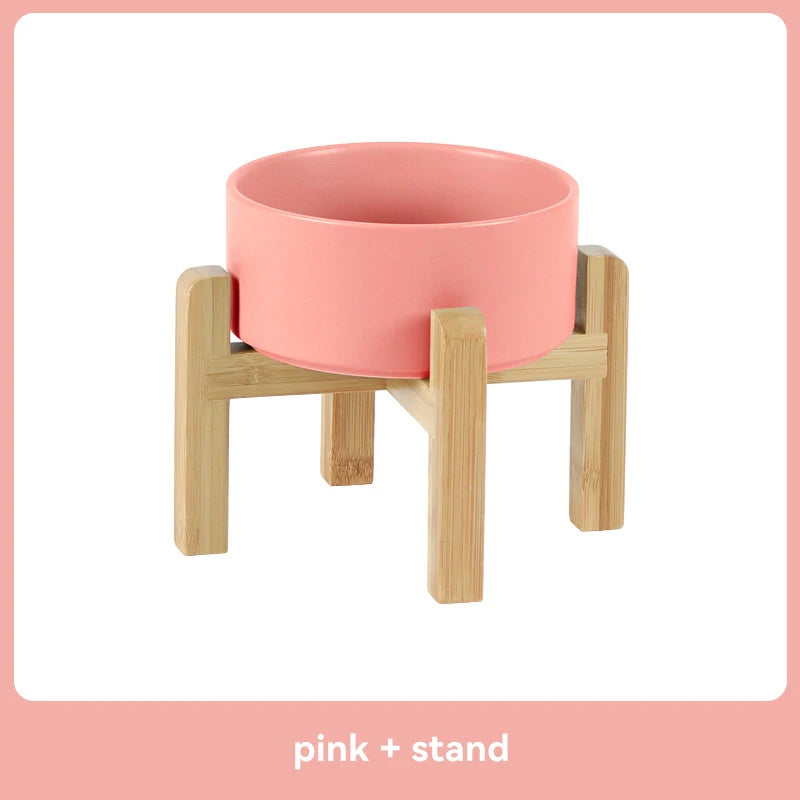 “Modern Elevated Pet Feeding Bowl Set – Raised Dog & Cat Feeder