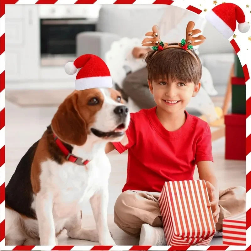 Christmas Pet Santa Hat for Dogs & Cats – Cute Holiday Costume Accessory