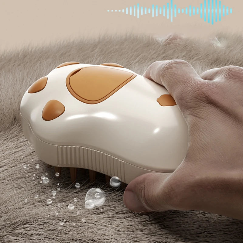 EURO VIBE Pet Shampoo Brush for Dogs & Cats – Soft Bath Massager