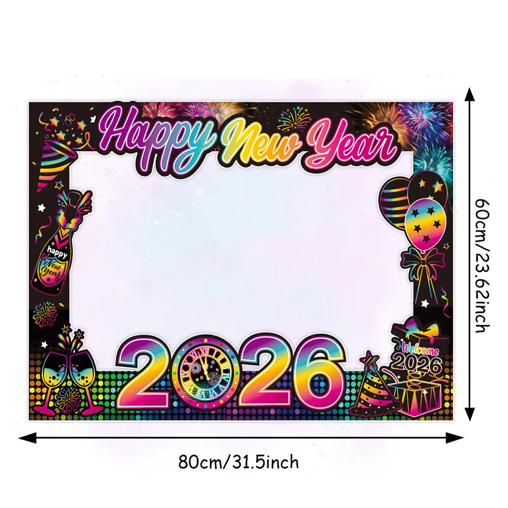 New Year 2026 Party Props Set | Hats, Frames & Glasses – EURO VIBE
