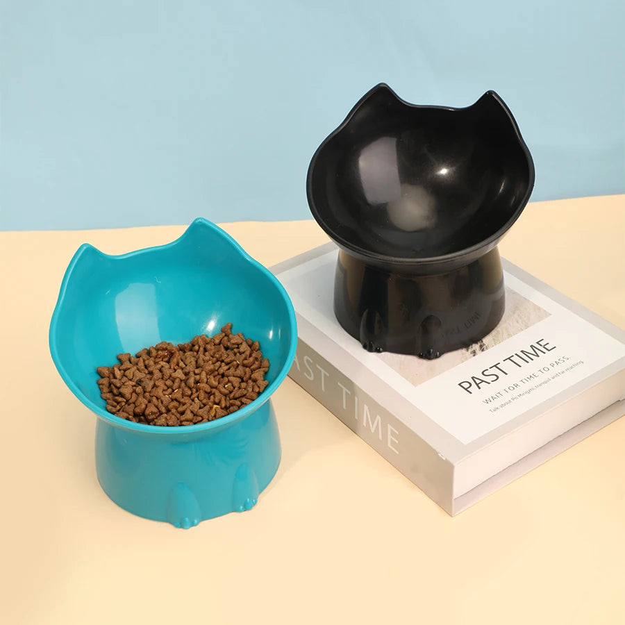 EURO VIBE Elevated Cat Bowl | Anti-Slip Pet Feeding Dish for Cats