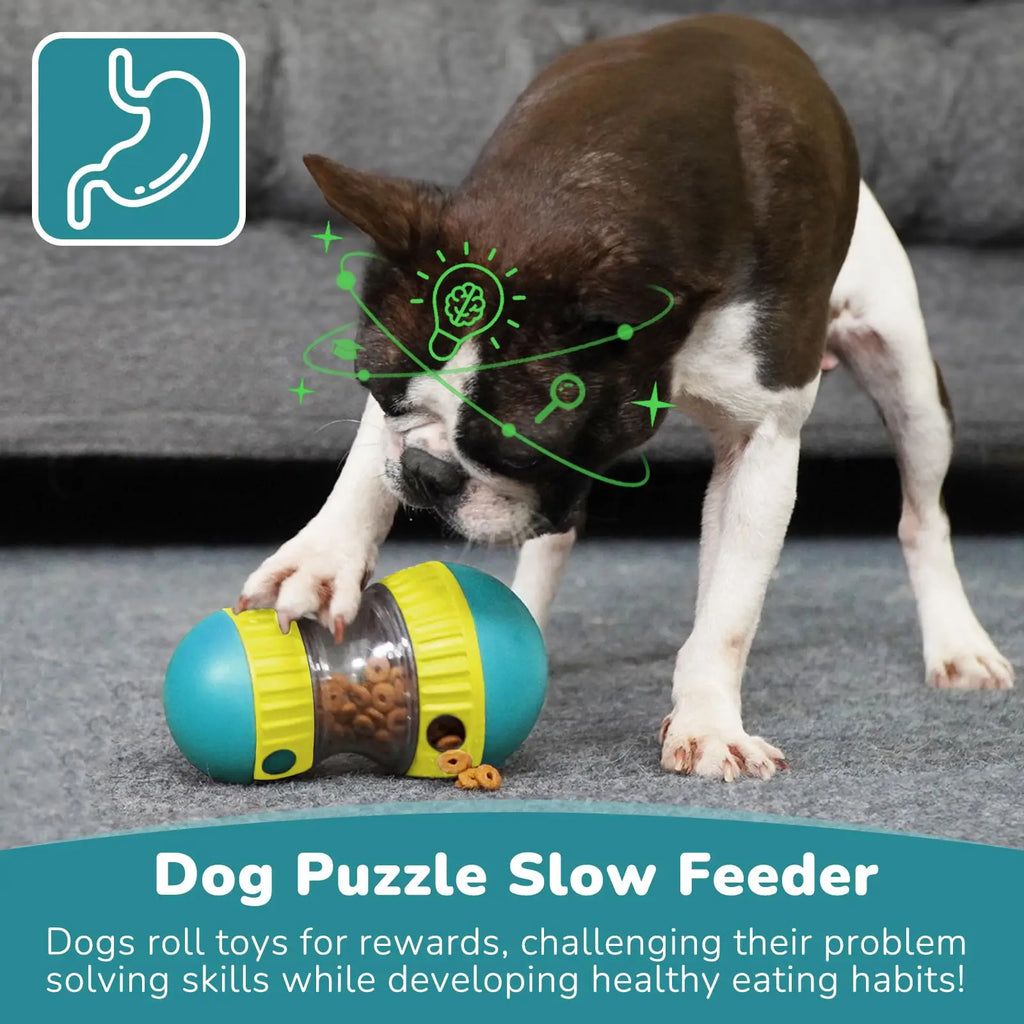EURO VIBE Interactive Dog Treat Dispenser Toy – Slow Feeder Ball