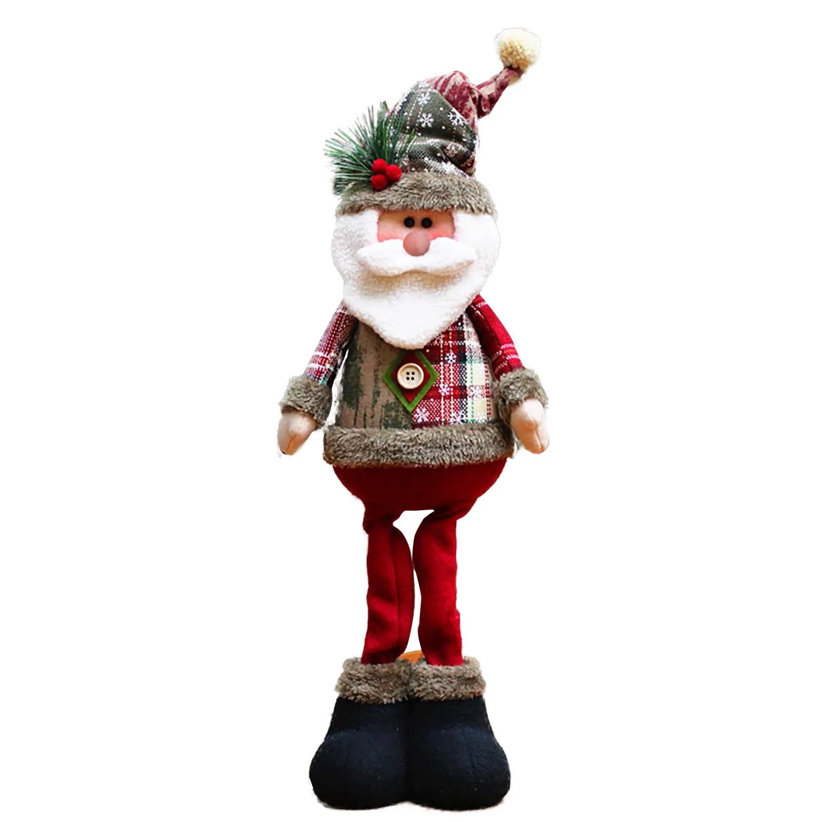 EURO VIBE Christmas Plush Santa, Snowman & Reindeer | Festive Decor Set