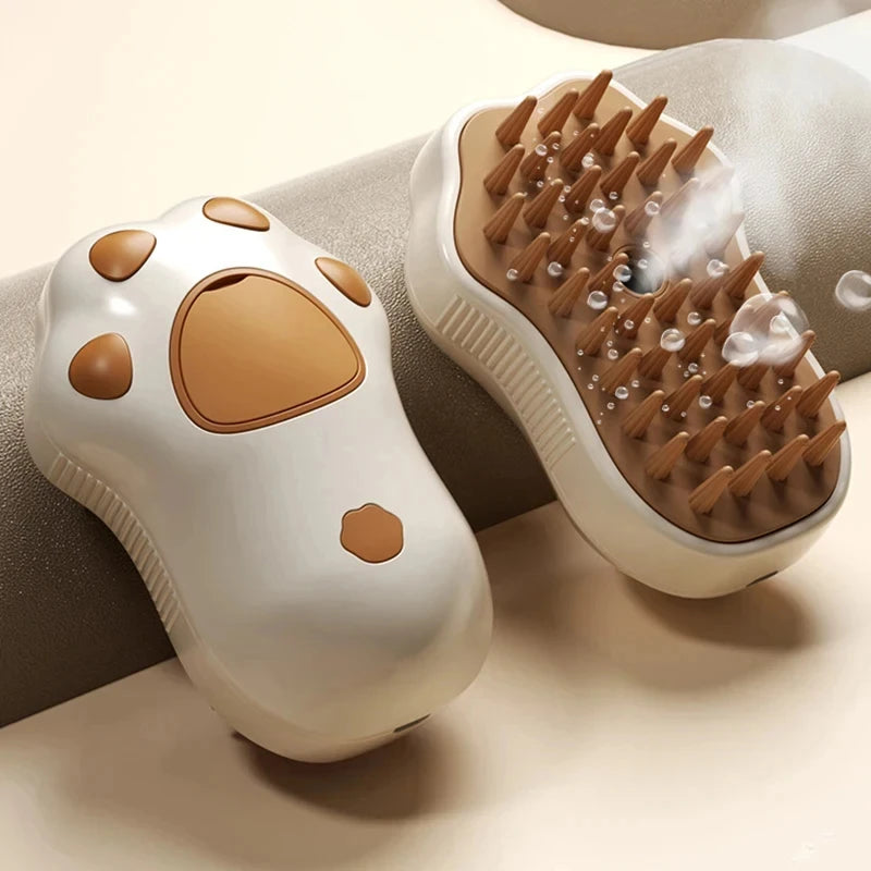 EURO VIBE Pet Shampoo Brush for Dogs & Cats – Soft Bath Massager