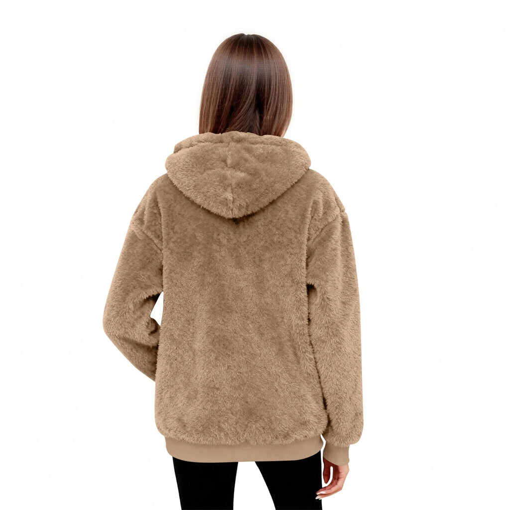 Women’s Fleece Hoodie | Casual Long Sleeve Hooded Top for Autumn Winter