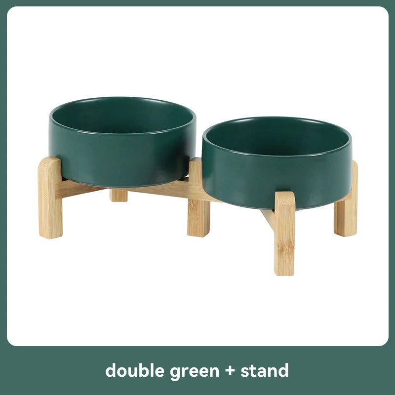 “Modern Elevated Pet Feeding Bowl Set – Raised Dog & Cat Feeder