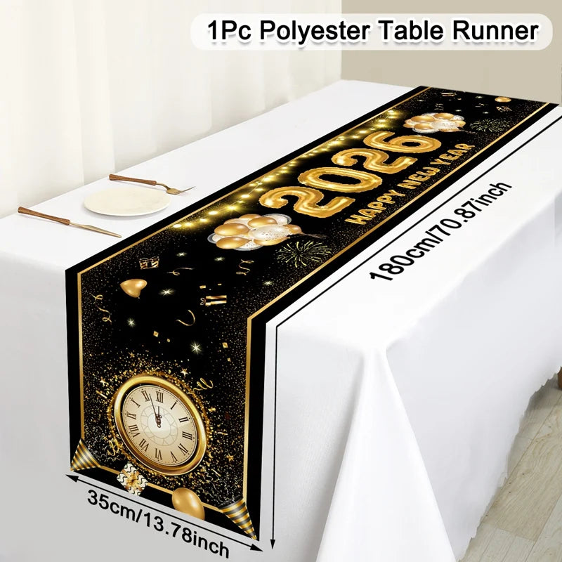 New Year 2026 Table Runner – Party Table Decor UK | EURO VIBE