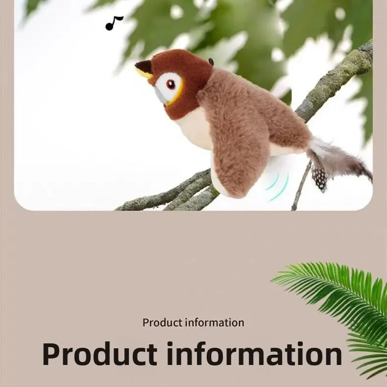 Rechargeable Flying Bird Cat Toy with Chirping & Flapping Wings