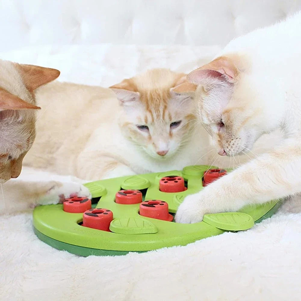 EURO VIBE Cat Puzzle Feeder | Interactive Slow Feeding Toy