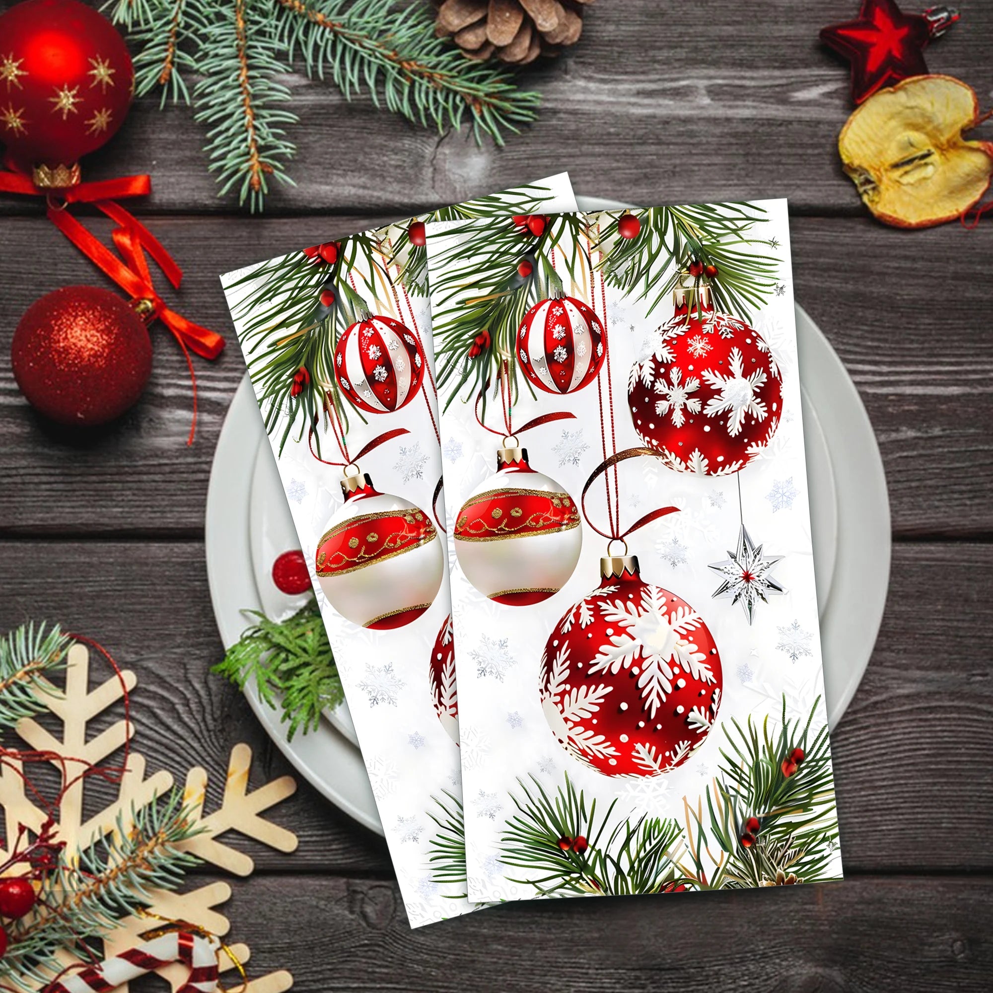 Christmas Disposable Paper Napkins Festive Party Set – EURO VIBE