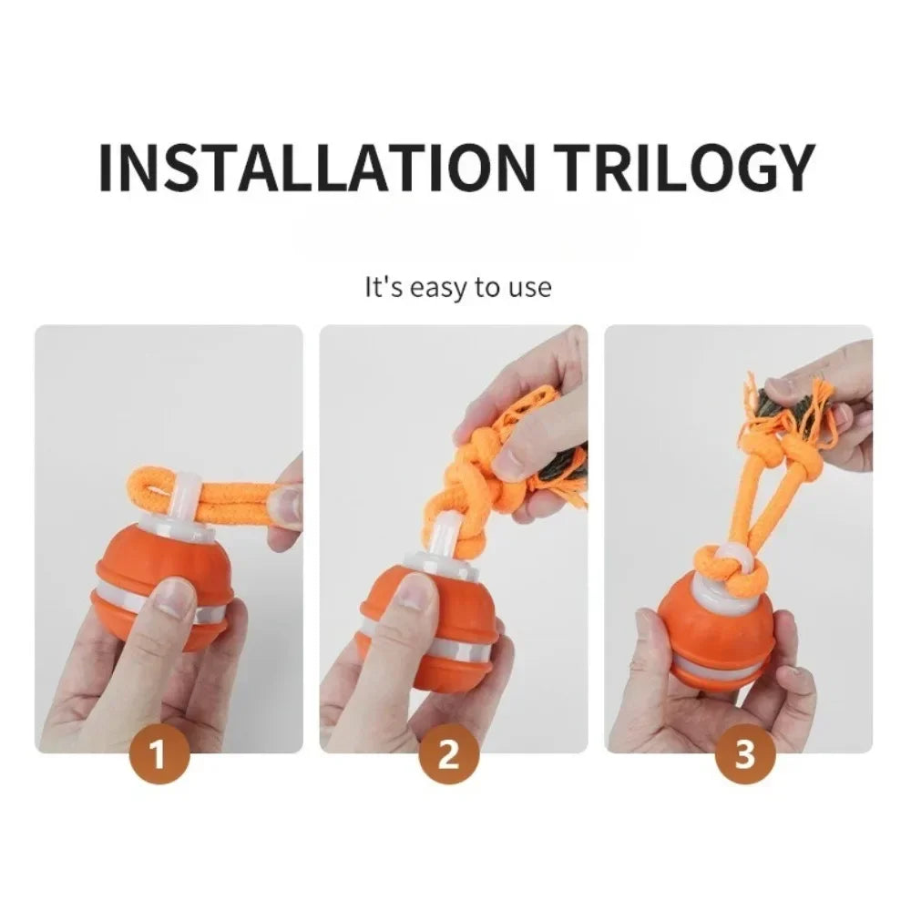 EURO VIBE Interactive Dog Rope Toy with Suction Cup & Ball