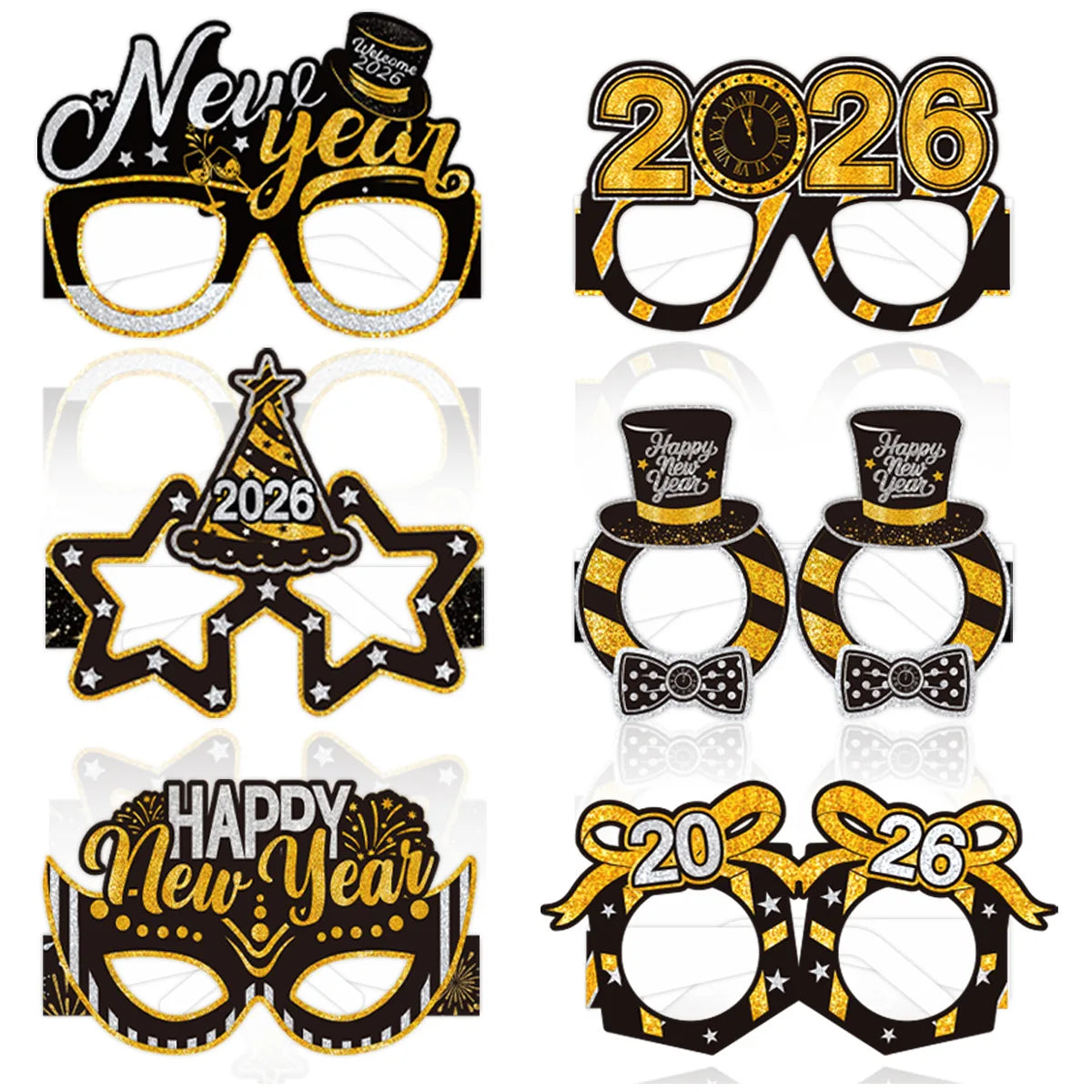 New Year 2026 Party Props Set | Hats, Frames & Glasses – EURO VIBE