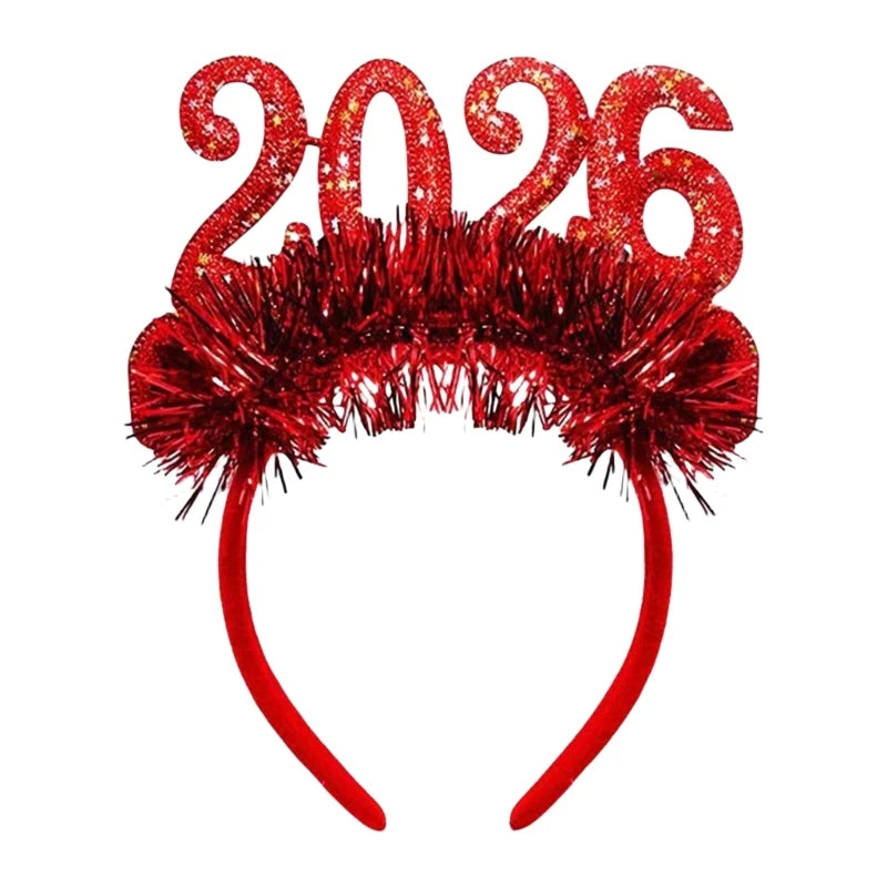 Gold Glitter New Year 2026 Headband | Party Accessory UK – EURO VIBE