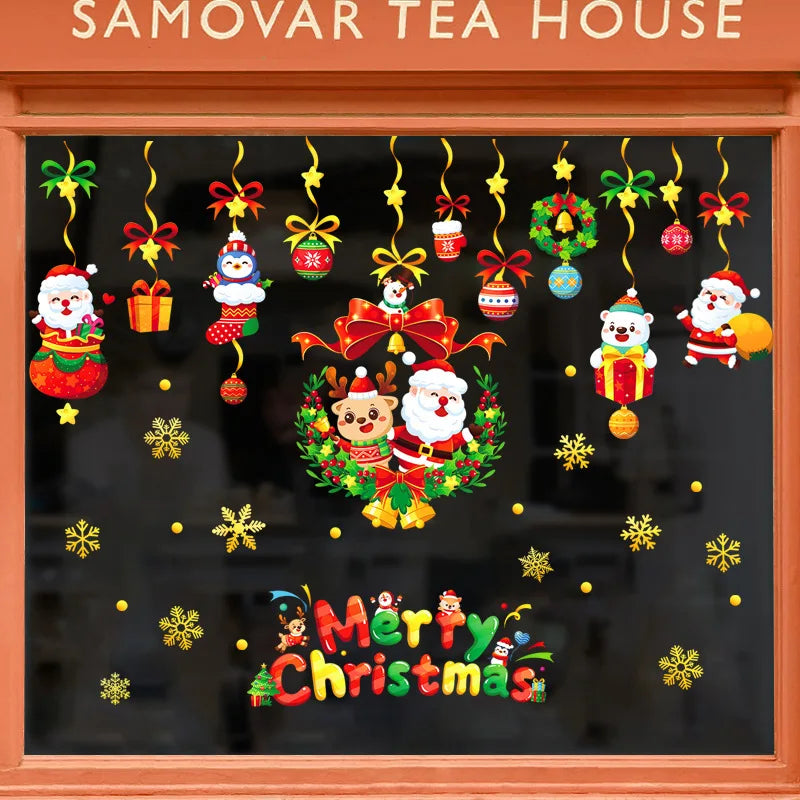 EURO VIBE Snowflake Window Stickers – Christmas Winter Window Décor