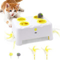 Automatic Rotating Feather Cat Toy Interactive Hunting Toy UK