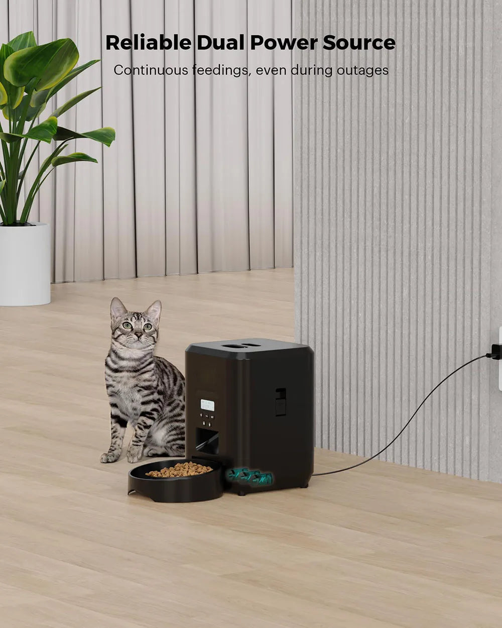 EURO VIBE Smart WiFi Automatic Pet Feeder | App-Controlled Dispenser