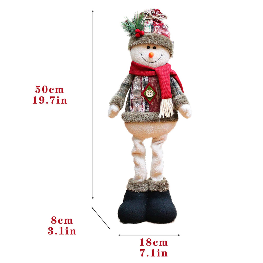 EURO VIBE Christmas Plush Santa, Snowman & Reindeer | Festive Decor Set