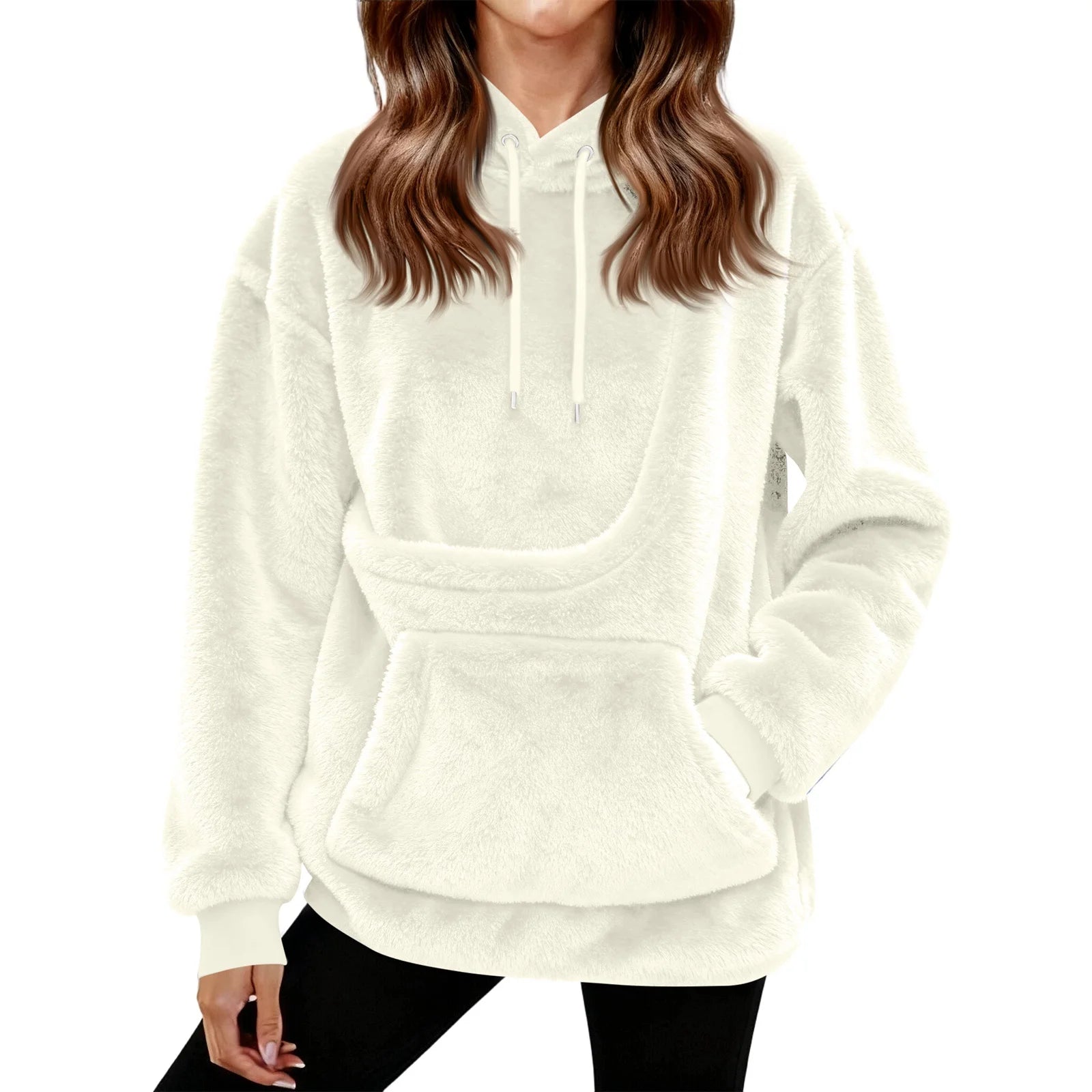 Women’s Fleece Hoodie | Casual Long Sleeve Hooded Top for Autumn Winter